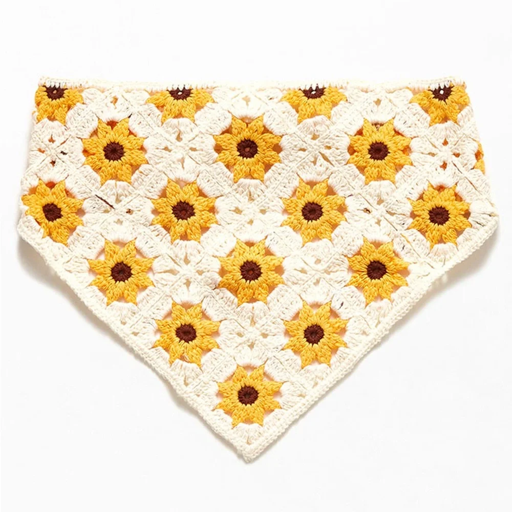 New🌟Anthropologie-Sunflower Crochet Head Scarf